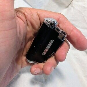 Black Samba Style Refillable Pocket Cool Lighter with Belt Clip
